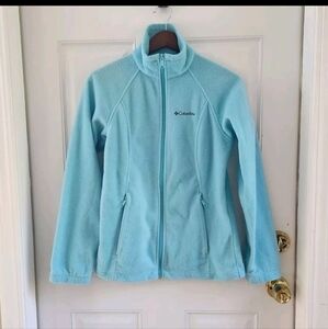 Columbia Blue Full Zip Fleece Jacket Women Size Small